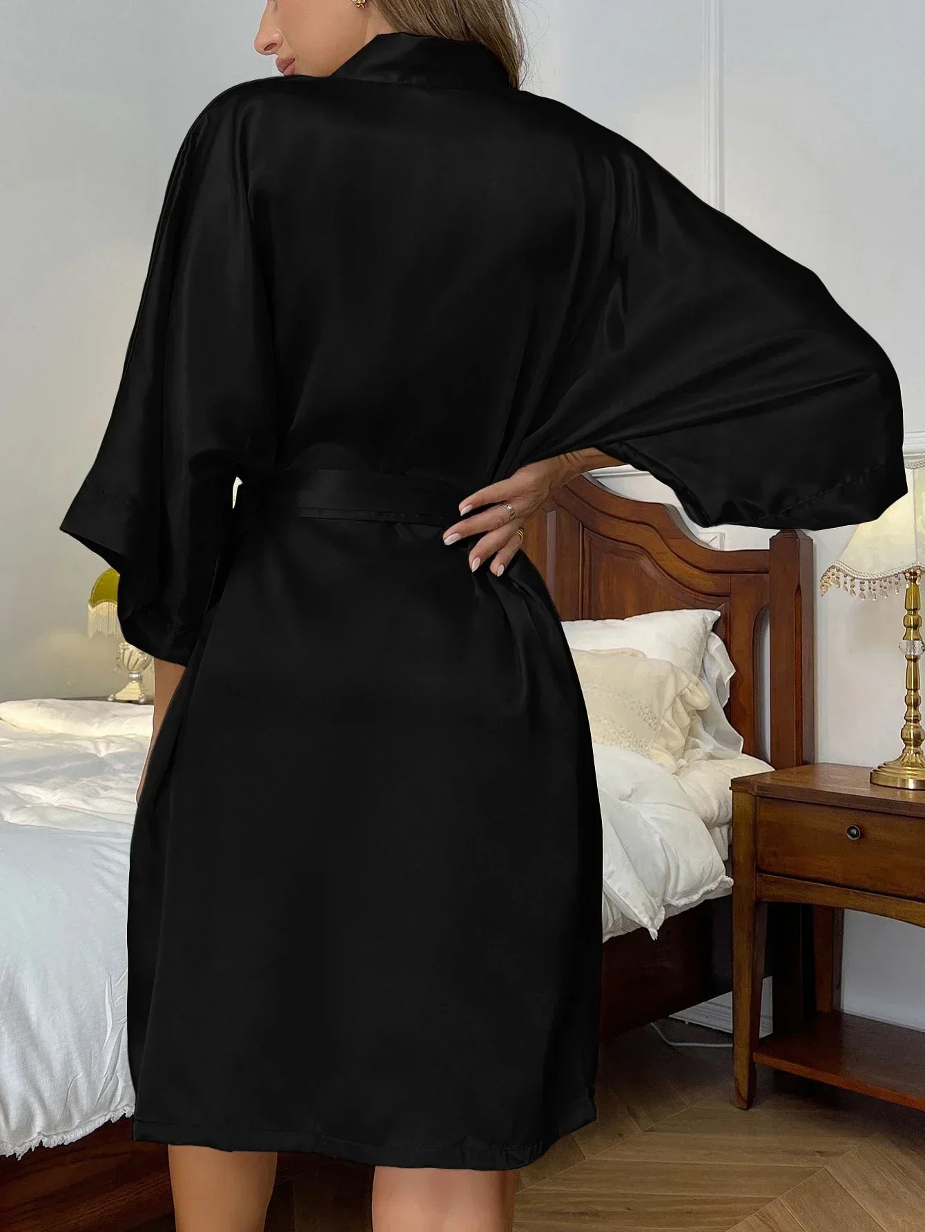 Out-Shine | Women's Satin Kimono: Elegant And Comfortable Relaxation