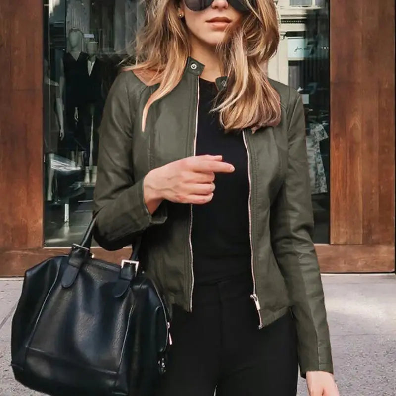 Out-Shine | Stylish Leather Women Jacket