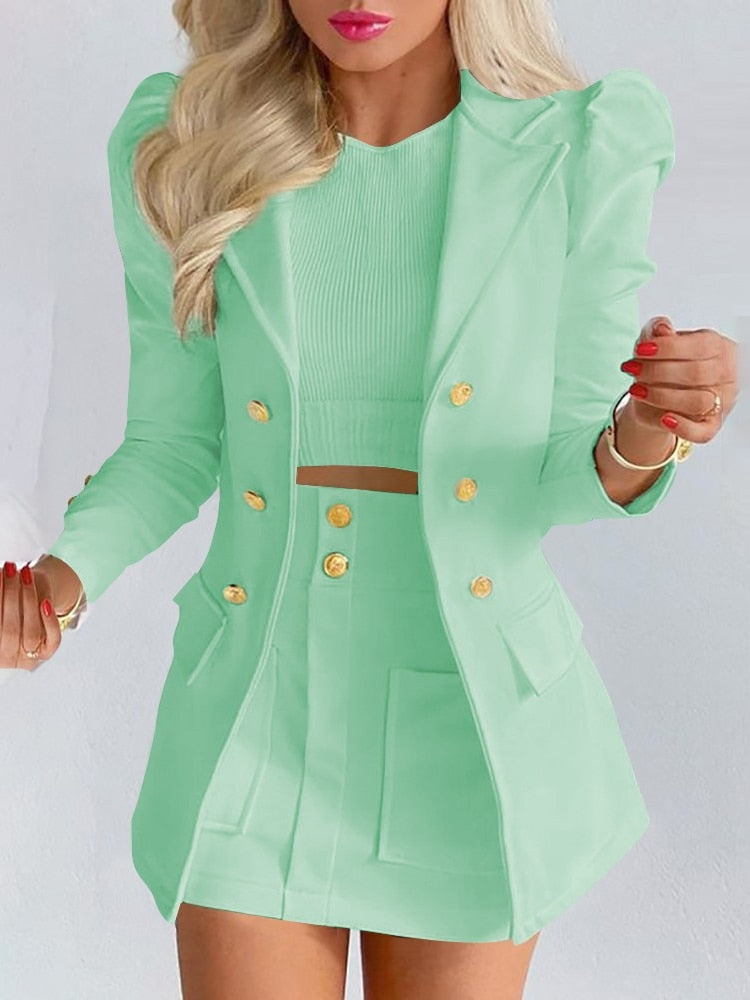 Out-Shine | 2 Piece Set Blazer + Skirt