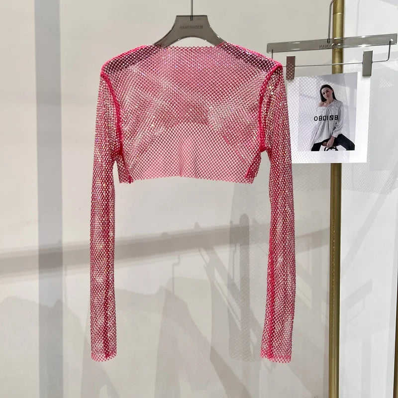 Out-Shine | Long Arm Mesh Top