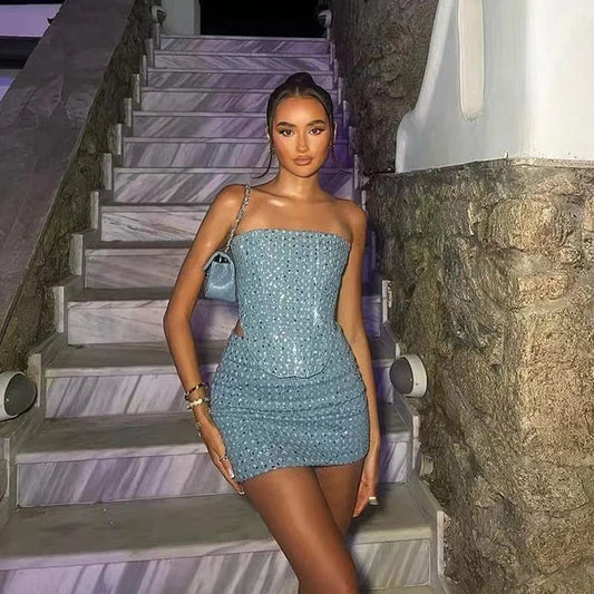 Out-Shine | Sparkling Denim Co-Ord