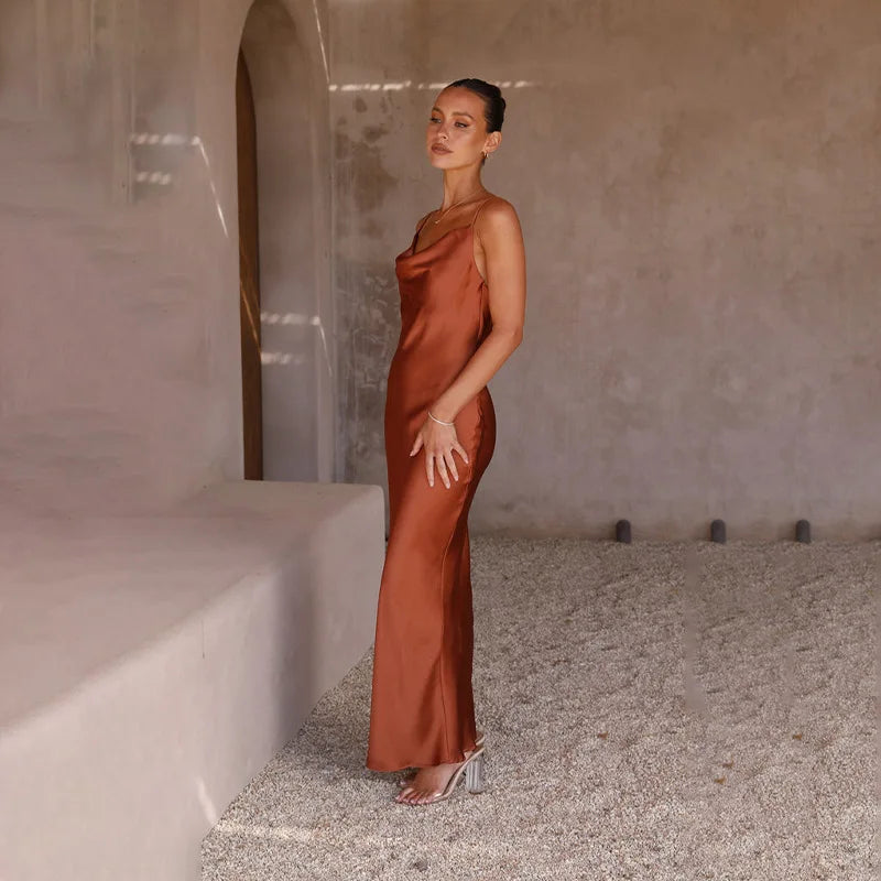 Out-Shine | Long Satin Dress