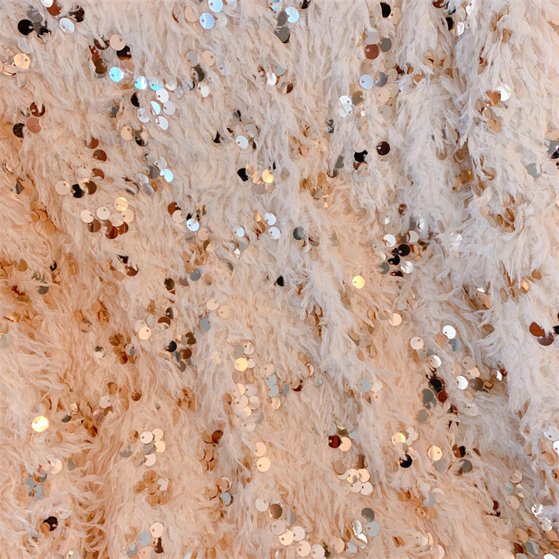 Out-Shine | Chic Sequins Feathery Sweater