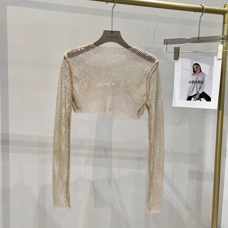 Out-Shine | Long Arm Mesh Top