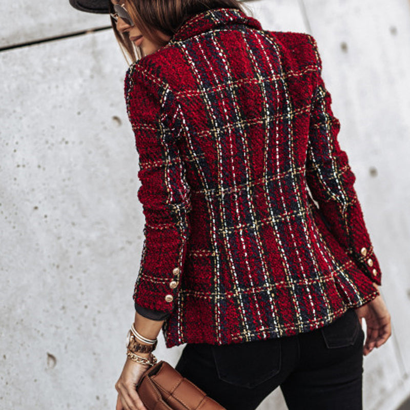 Out-Shine | Stylish Checked Blazer