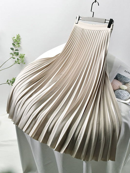 Out-Shine | Flowy Elegant Chiffon A-Line Pleated Skirt