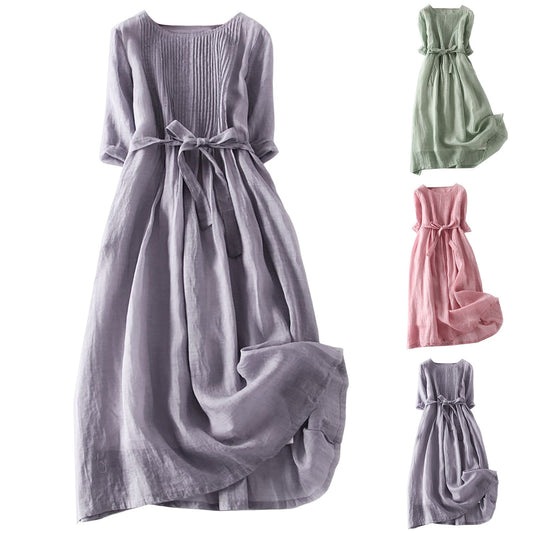 Deslumbra | Vestido largo vintage transpirable para mujer 