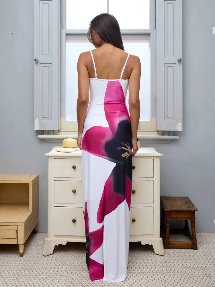 Out-Shine | Tossy Print Backless Maxi Dress