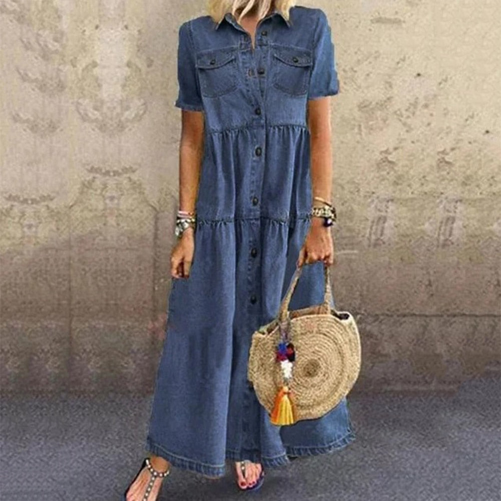 Out-Shine | Slimming Denim Dress