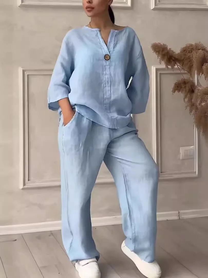 Out-Shine | Comfortable Casual Linen Co-Ord Set