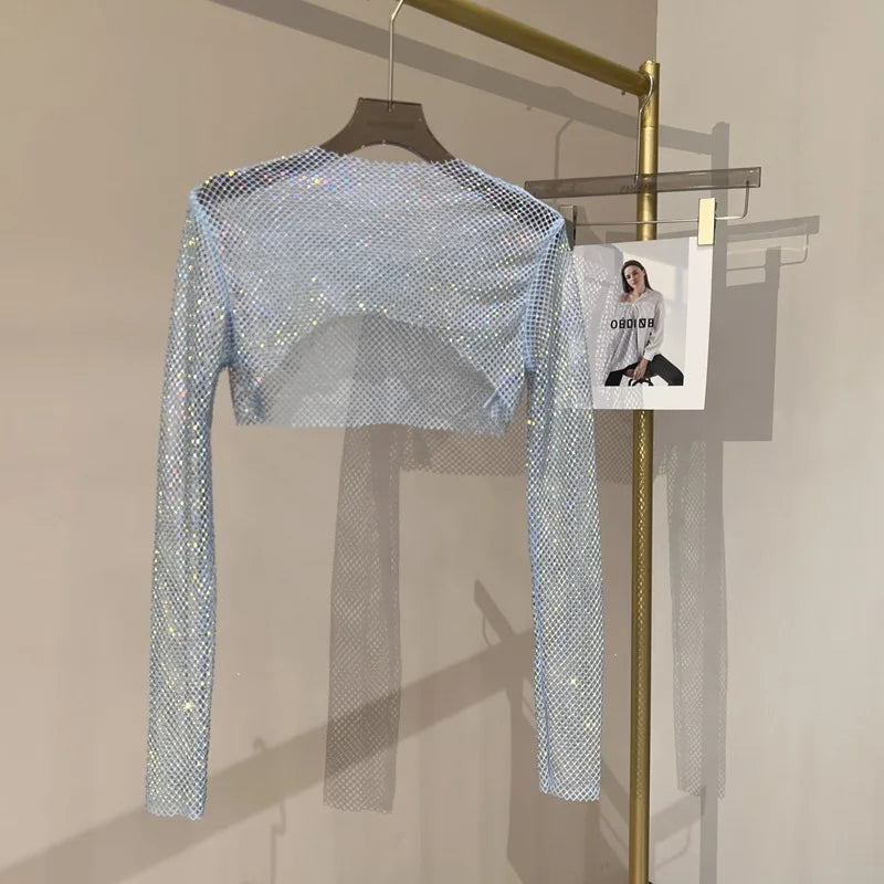 Out-Shine | Long Arm Mesh Top