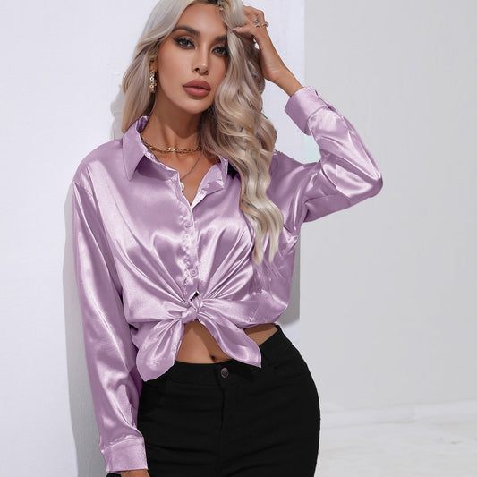 Out-Shine | Elegant Velvet - Faced Fitted Women's Shirt