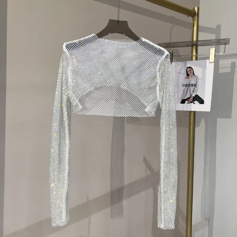 Out-Shine | Long Arm Mesh Top