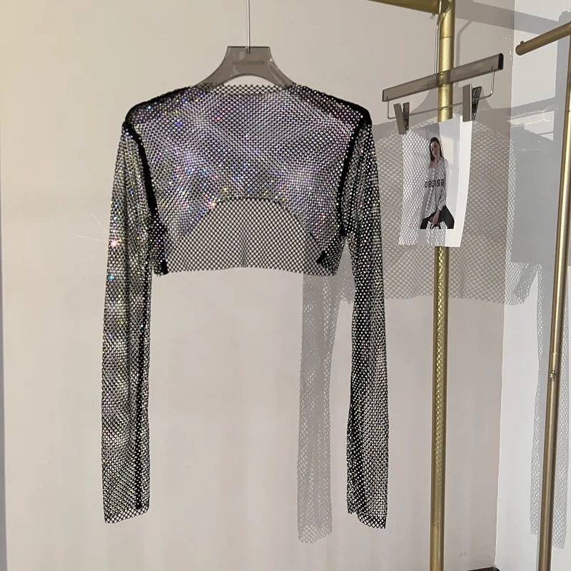 Out-Shine | Long Arm Mesh Top