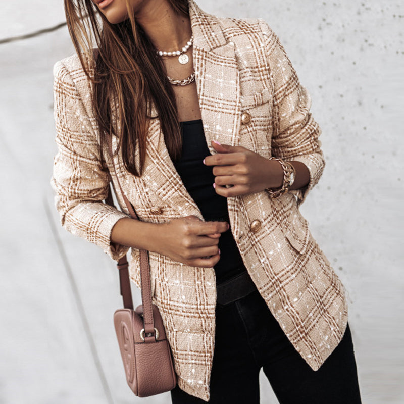 Out-Shine | Stylish Checked Blazer