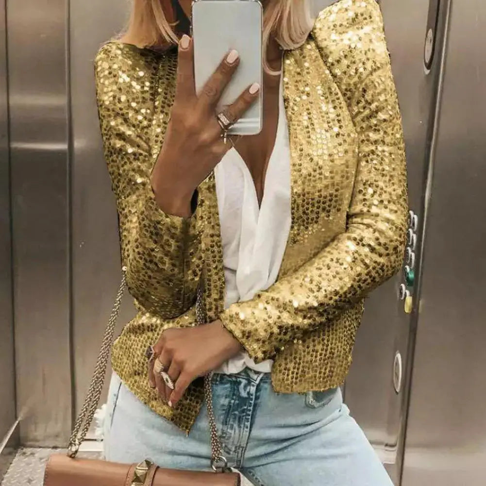 Brillar con luz propia | Blazer brillante para mujer