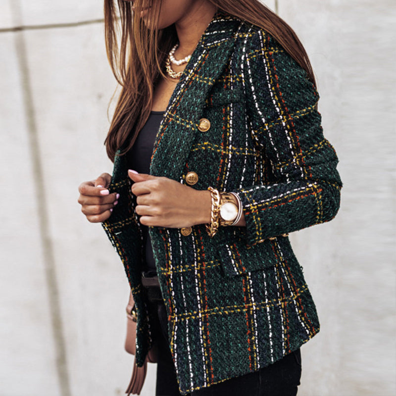 Out-Shine | Stylish Checked Blazer