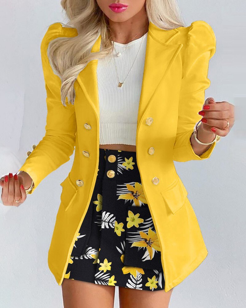 Out-Shine | 2 Piece Set Blazer + Skirt