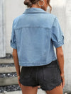 Out-Shine | Short - Sleeved Cotton Denim Jacket: Casual, Modern