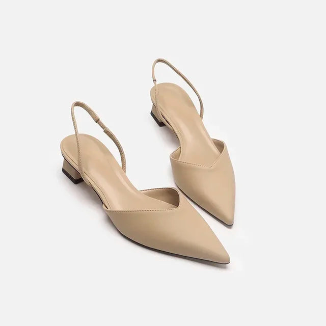 Out-Shine | Tender Slingback Pumps Sandal With Pointed Toe Area