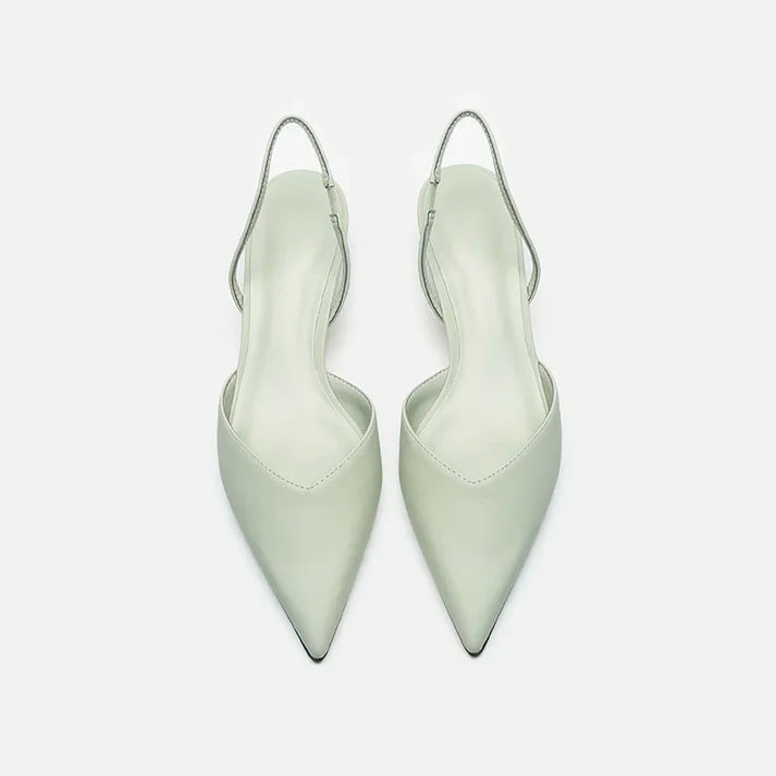 Out-Shine | Tender Slingback Pumps Sandal With Pointed Toe Area
