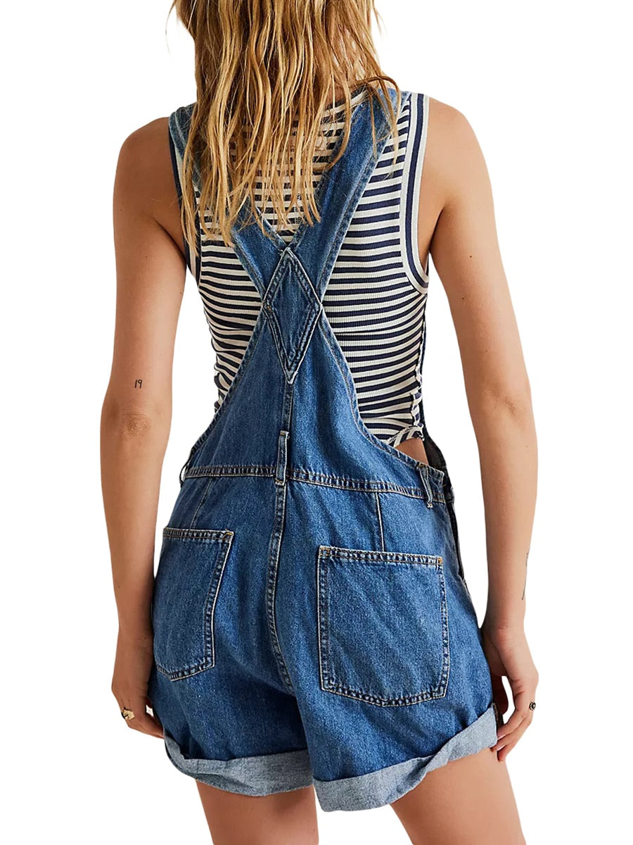Out-Shine | Sleeveless Denim Overall Jumpsuit For Women