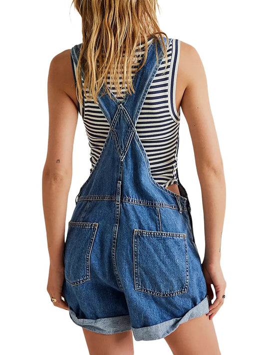 Out-Shine | Sleeveless Denim Overall Jumpsuit For Women