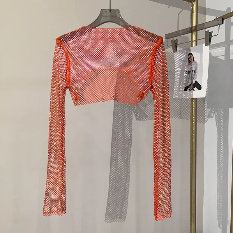 Out-Shine | Long Arm Mesh Top