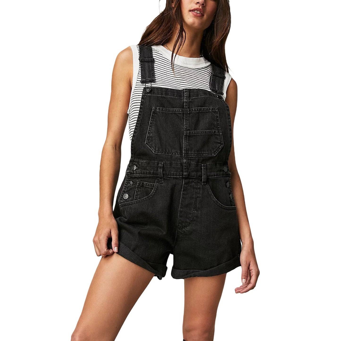 Out-Shine | Sleeveless Denim Overall Jumpsuit For Women
