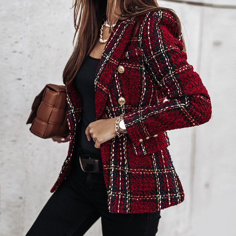 Out-Shine | Stylish Checked Blazer