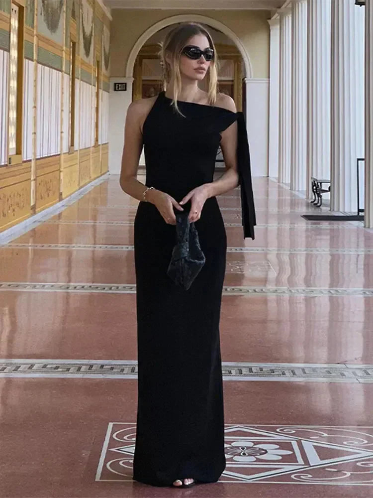 Out-Shine | Asymmetrical Band Maxi Dress