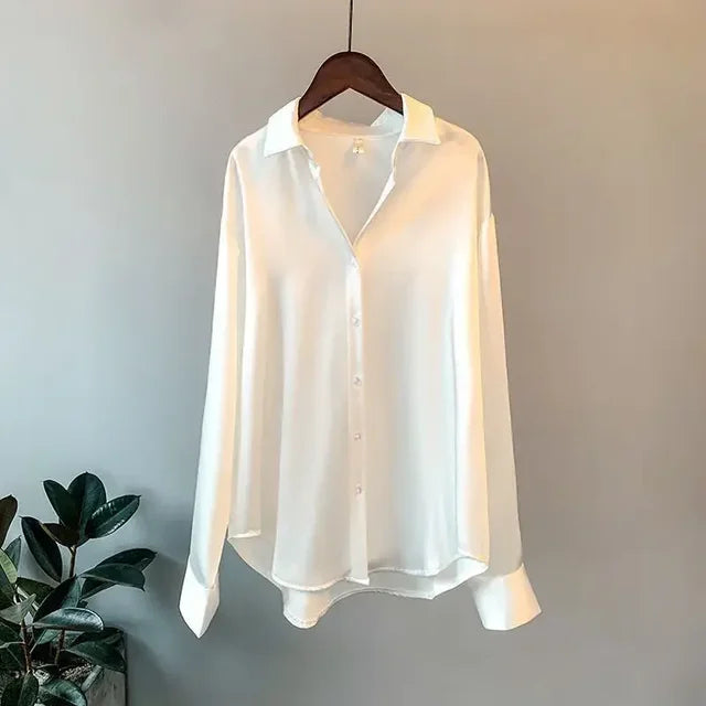 Out-Shine | Elegant Vintage Silk Blouse For Women