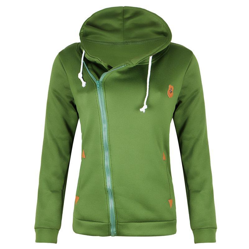 Out-Shine | Zipper Pocketed Drawstring Hoodie