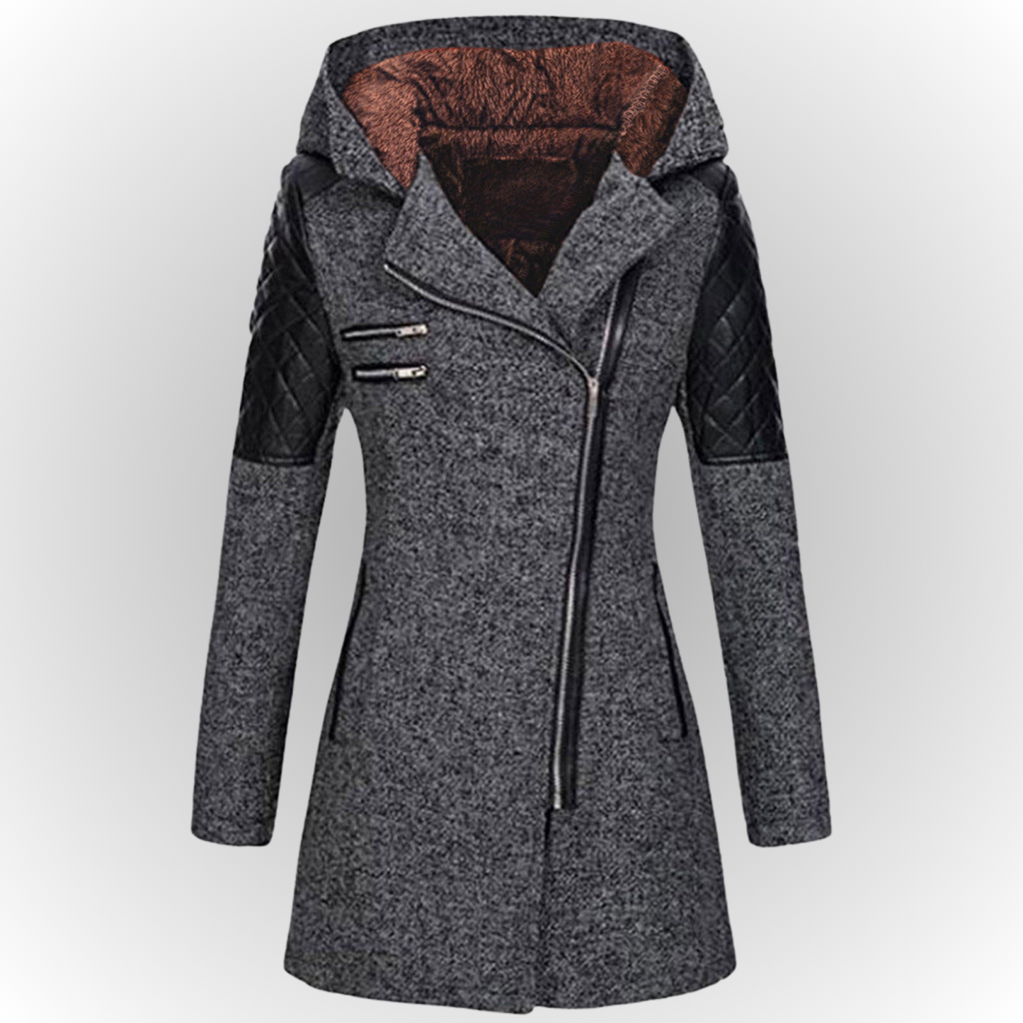 Out-Shine | Trendy Slanted Zip Jacket