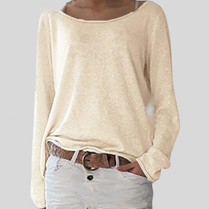 Out-Shine | Fine sweater with round neck neckline