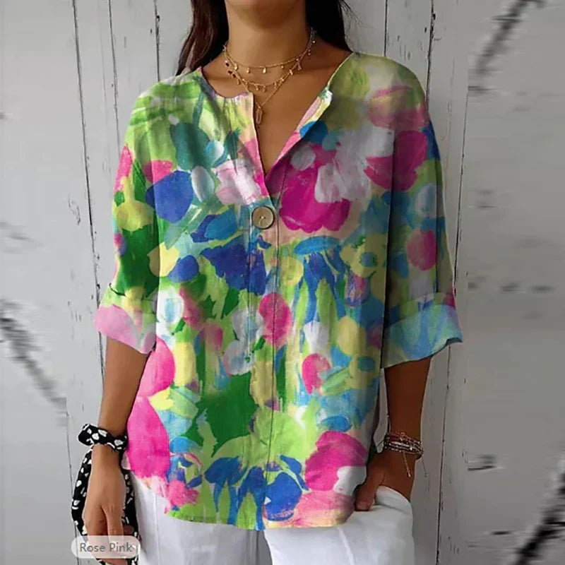 Out-Shine | Floral Print Spring Blouse