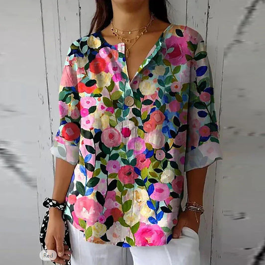 Out-Shine | Floral Print Spring Blouse
