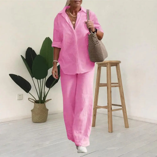 Out-Shine | Black Linen Two-piece