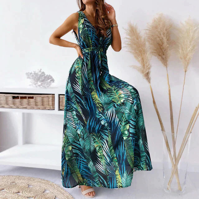 Out-Shine | Deep Maxi Dress with V-Neck