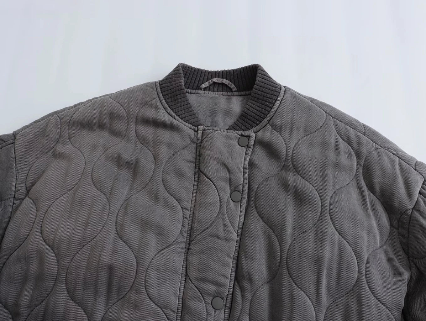 Out Shine | Women's Loose Fit Gray Bomber Jacket