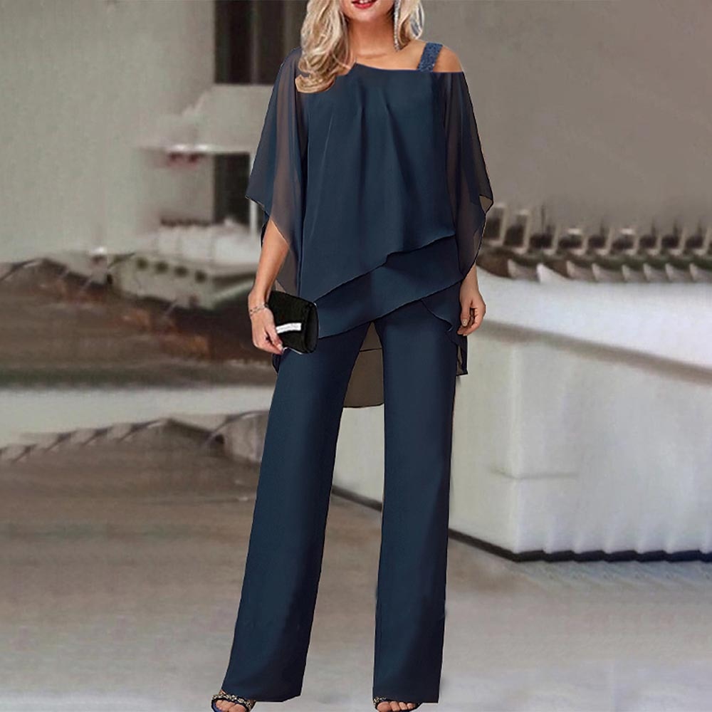 Out-Shine | Ladies Two-piece Set with Shoulderless Blouse