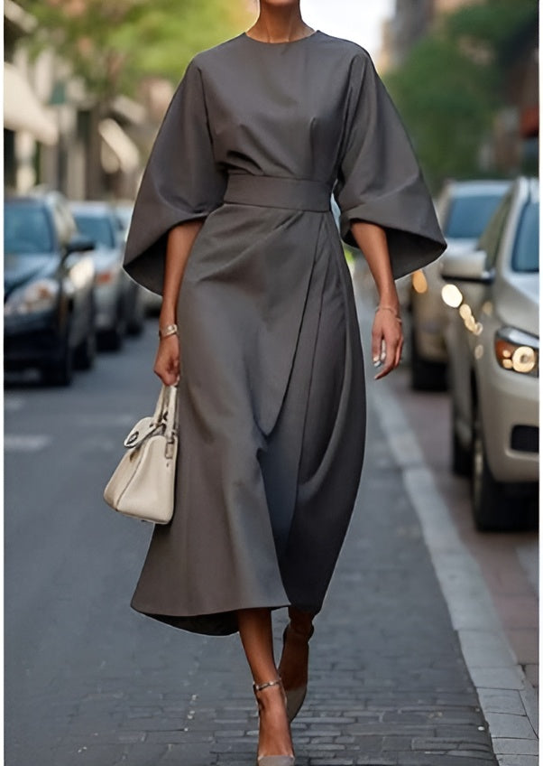 Out-Shine | Stylish Lantern Sleeve Dress With A Bow