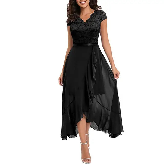 Out-Shine | Stylish Lace Party Maxi Dress For Women