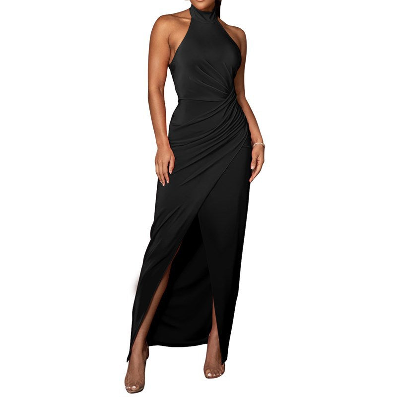Out-Shine | Slit Formal Dress Long Dress Pleated Sleeveless