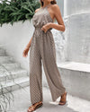 Out-Shine | Sleeveless jumpsuit with hanging collar