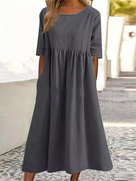 Out-Shine | Casual Linen Cotton Dress