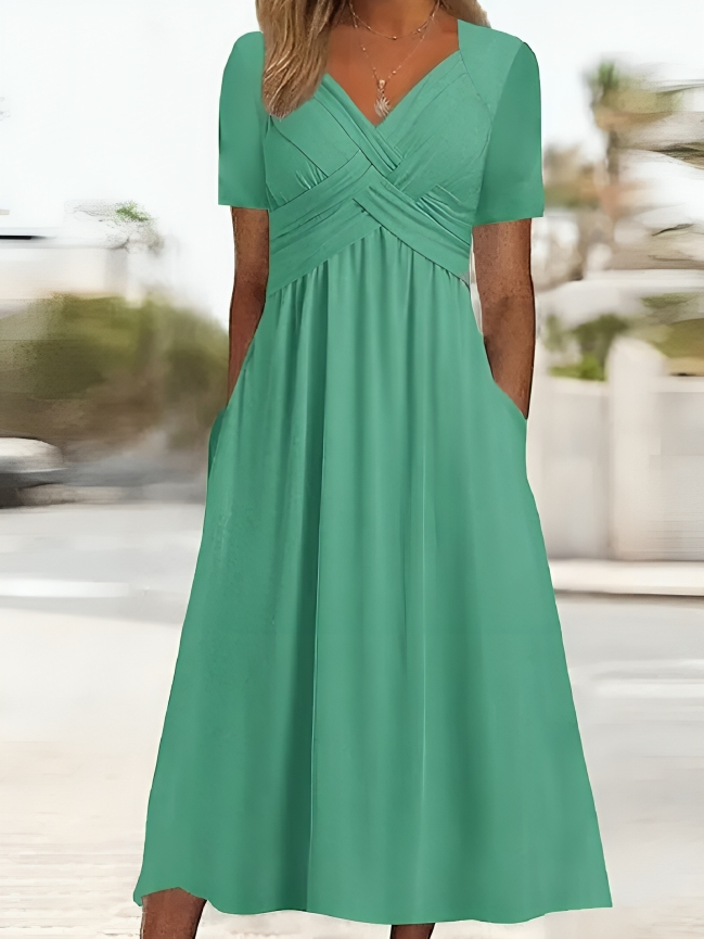 Out-Shine | Casual Dress with V-Neck