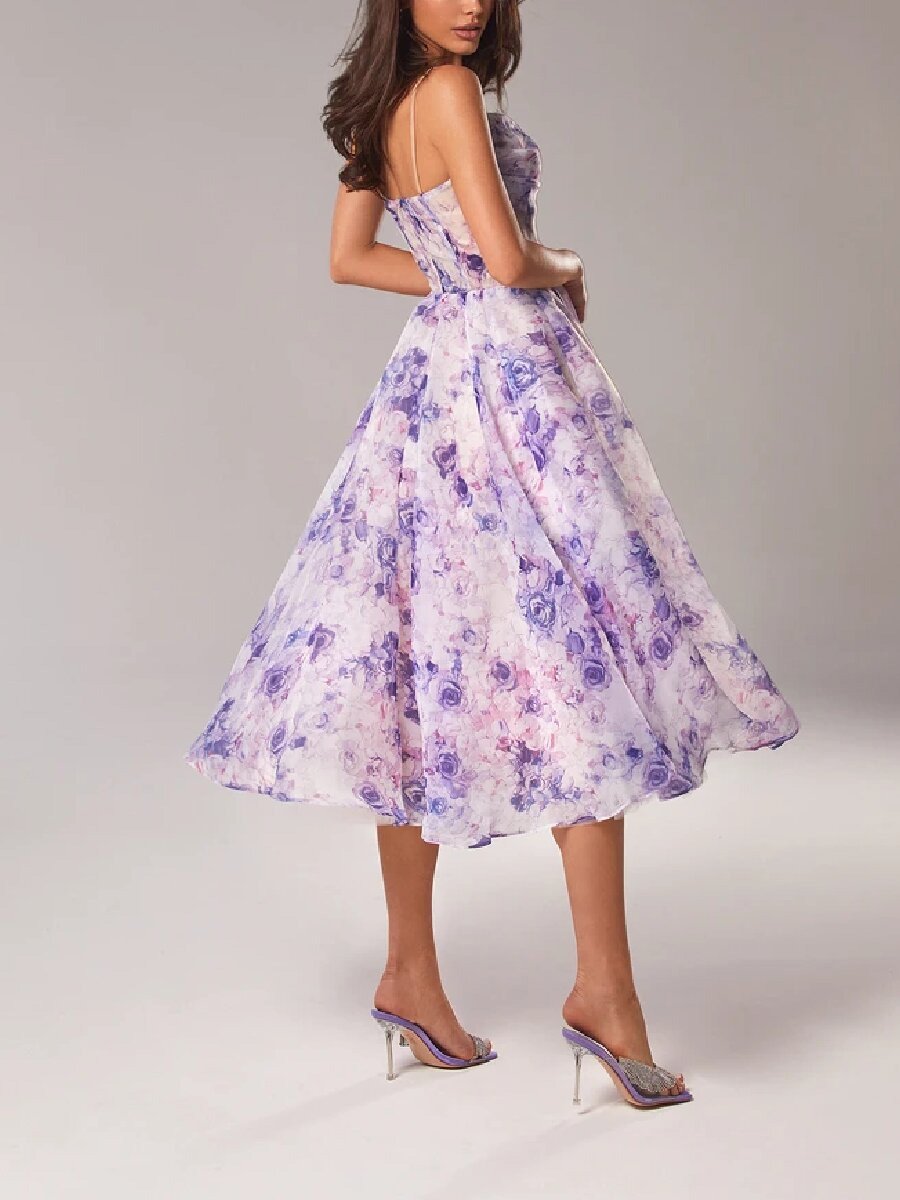 Out-Shine | Elegant Floral Printed Summer Dress