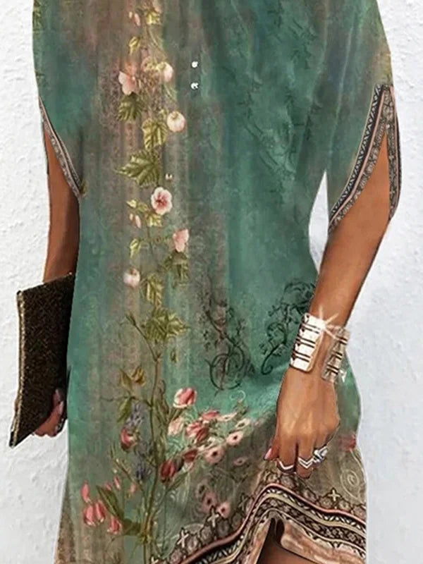 Out-Shine | Batwing Sleeves Loose Mini Dress for Women