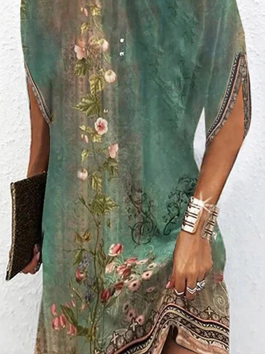 Out-Shine | Batwing Sleeves Loose Mini Dress for Women